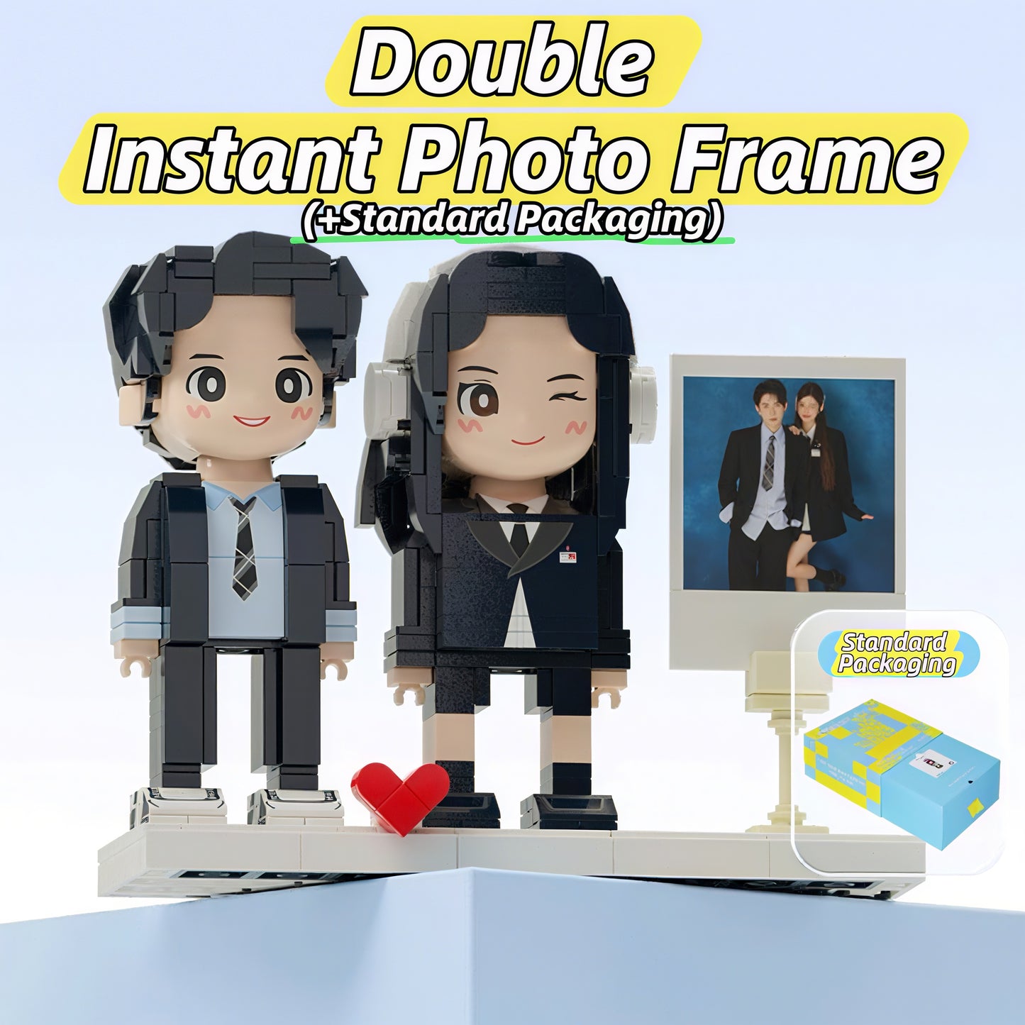 Anniversary Gift for Couples -Custom Photo Building Block Figurine- Anniversary, Valentine's & Birthday Gift for Girlfriend