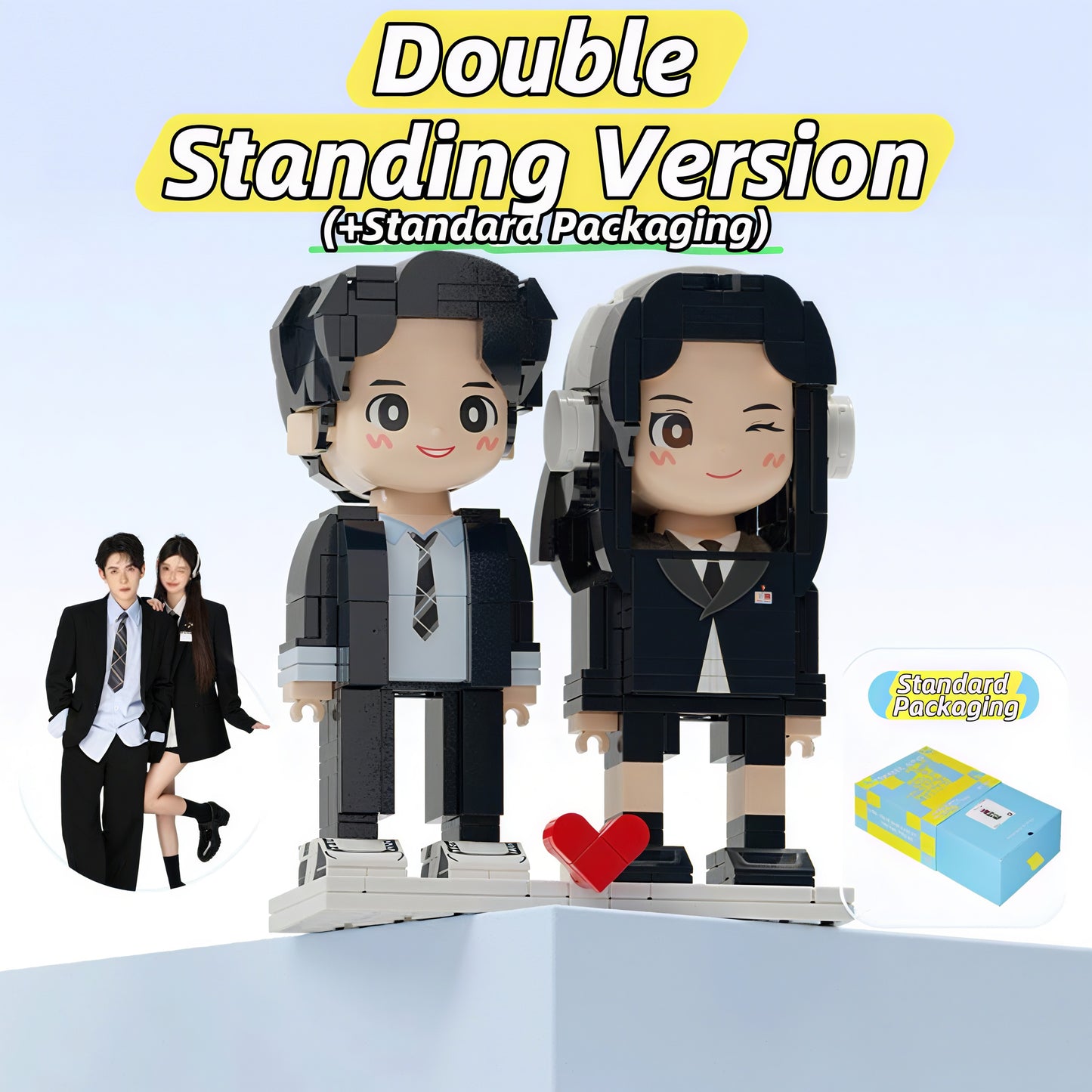 Anniversary Gift for Couples -Custom Photo Building Block Figurine- Anniversary, Valentine's & Birthday Gift for Girlfriend