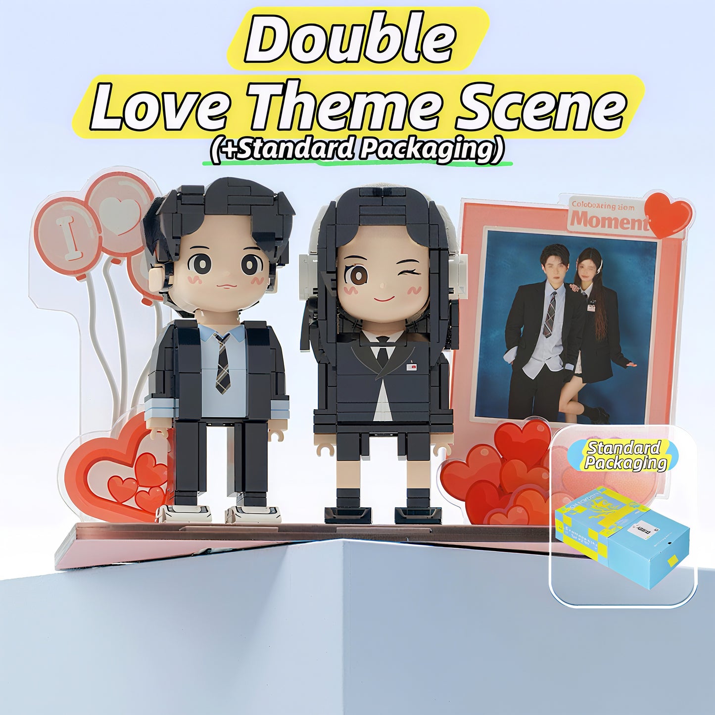 Anniversary Gift for Couples -Custom Photo Building Block Figurine- Anniversary, Valentine's & Birthday Gift for Girlfriend