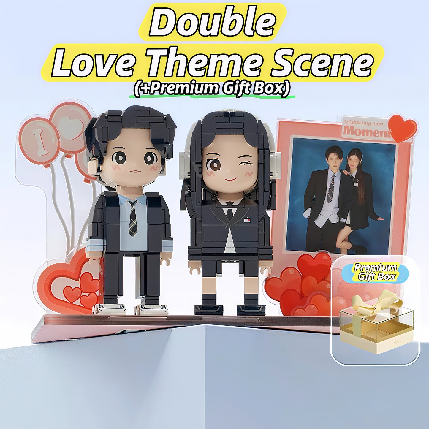 Anniversary Gift for Couples -Custom Photo Building Block Figurine- Anniversary, Valentine's & Birthday Gift for Girlfriend