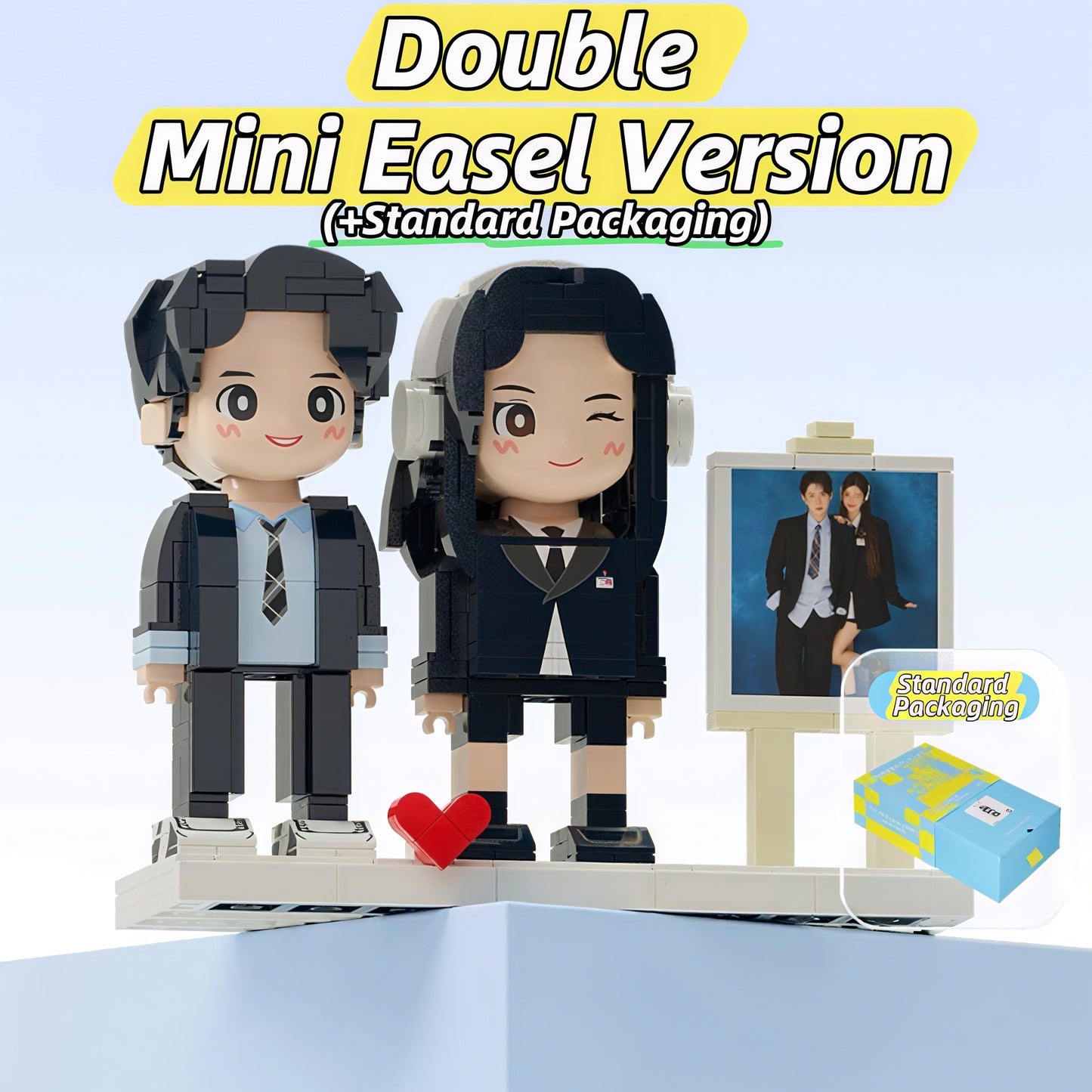 Anniversary Gift for Couples -Custom Photo Building Block Figurine- Anniversary, Valentine's & Birthday Gift for Girlfriend