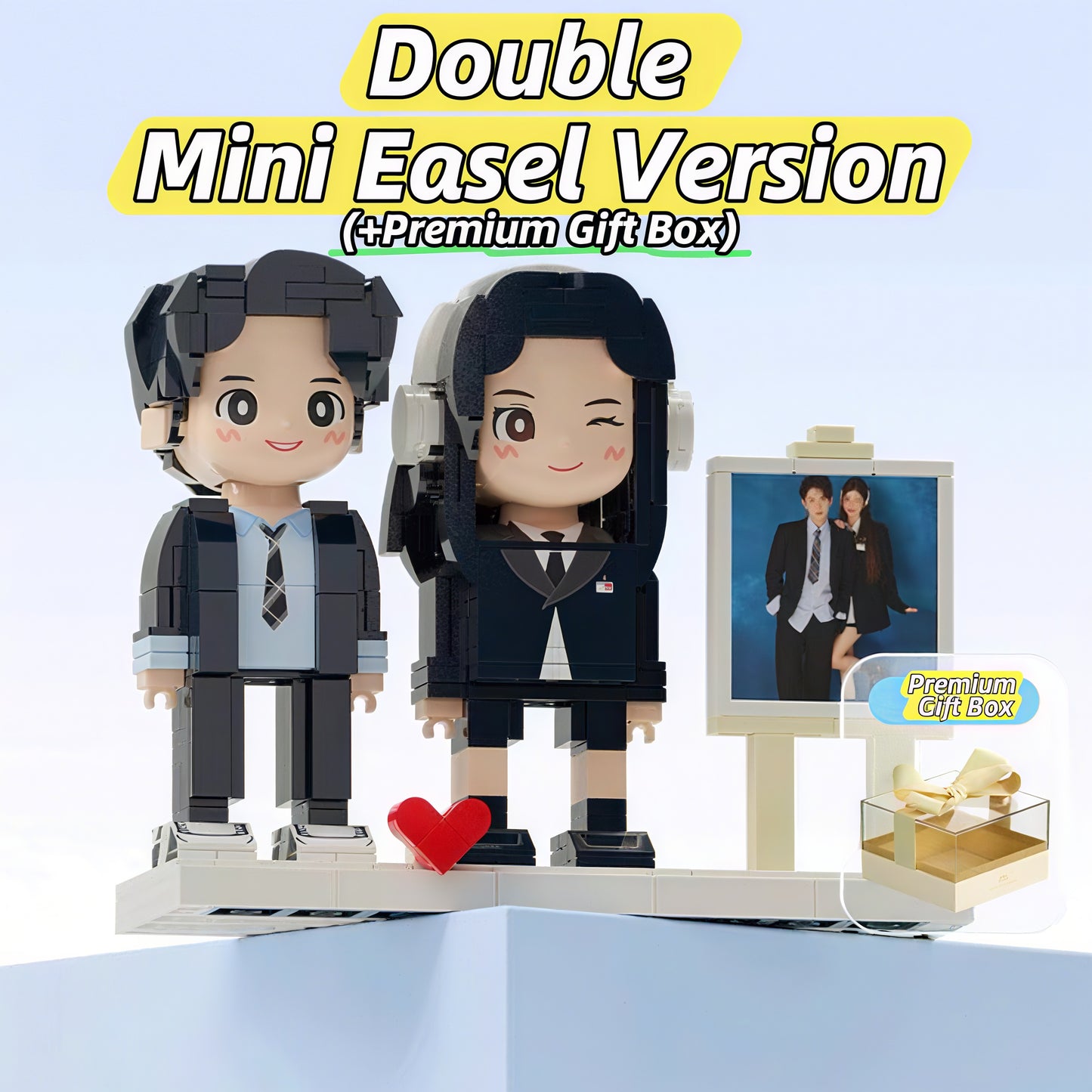 Anniversary Gift for Couples -Custom Photo Building Block Figurine- Anniversary, Valentine's & Birthday Gift for Girlfriend