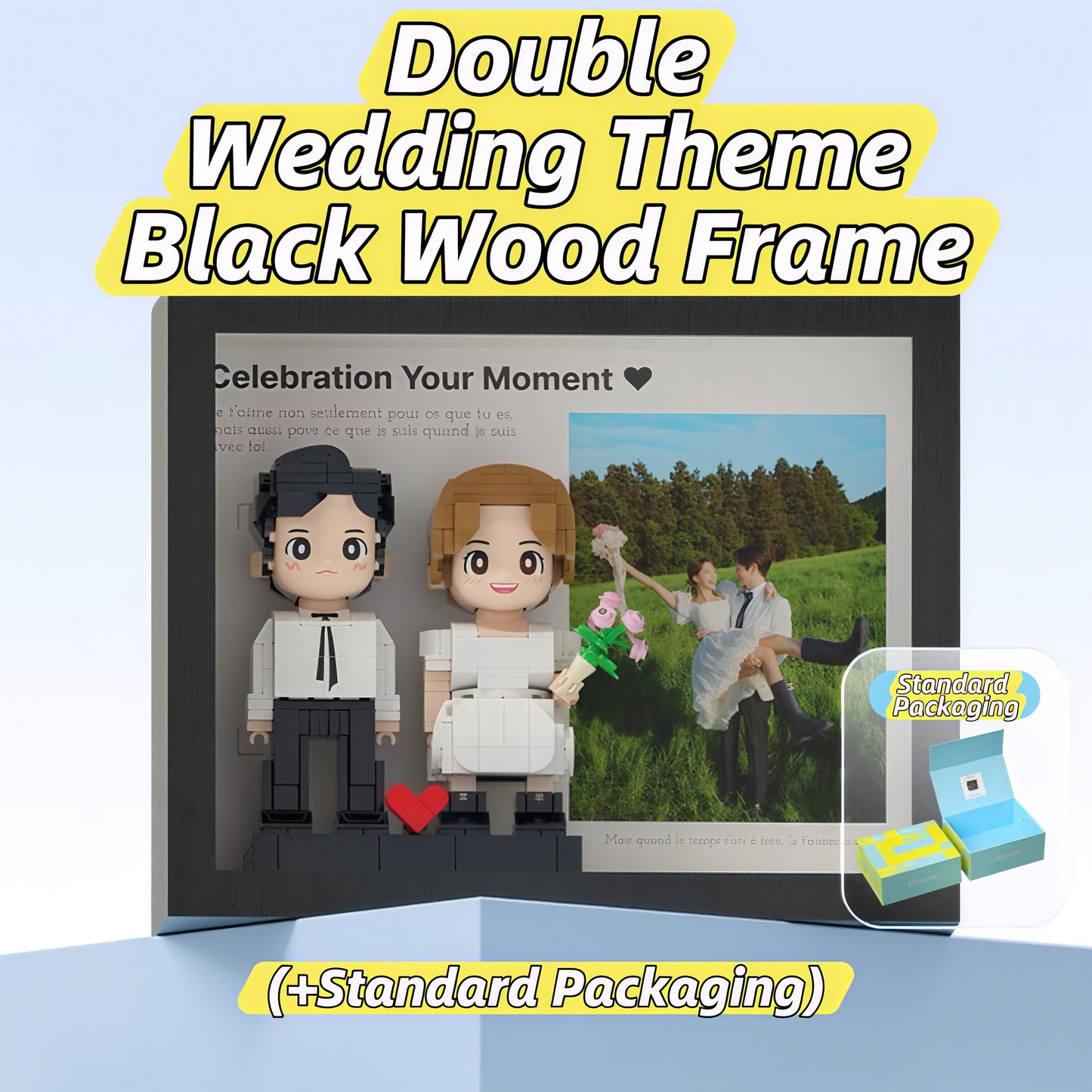Anniversary Gift for Couples -Custom Photo Building Block Figurine- Anniversary, Valentine's & Birthday Gift for Girlfriend
