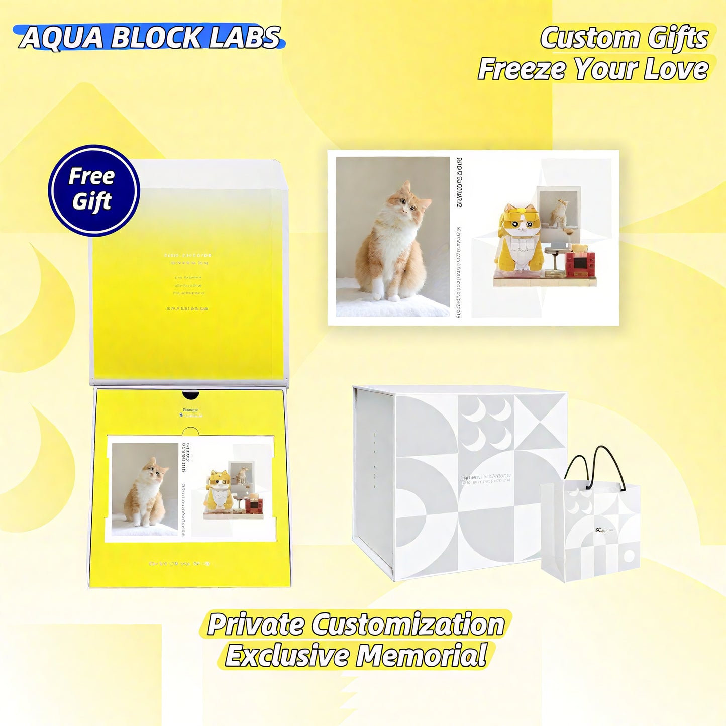 Custom Cat Building Set - Photo Building Block Figurine