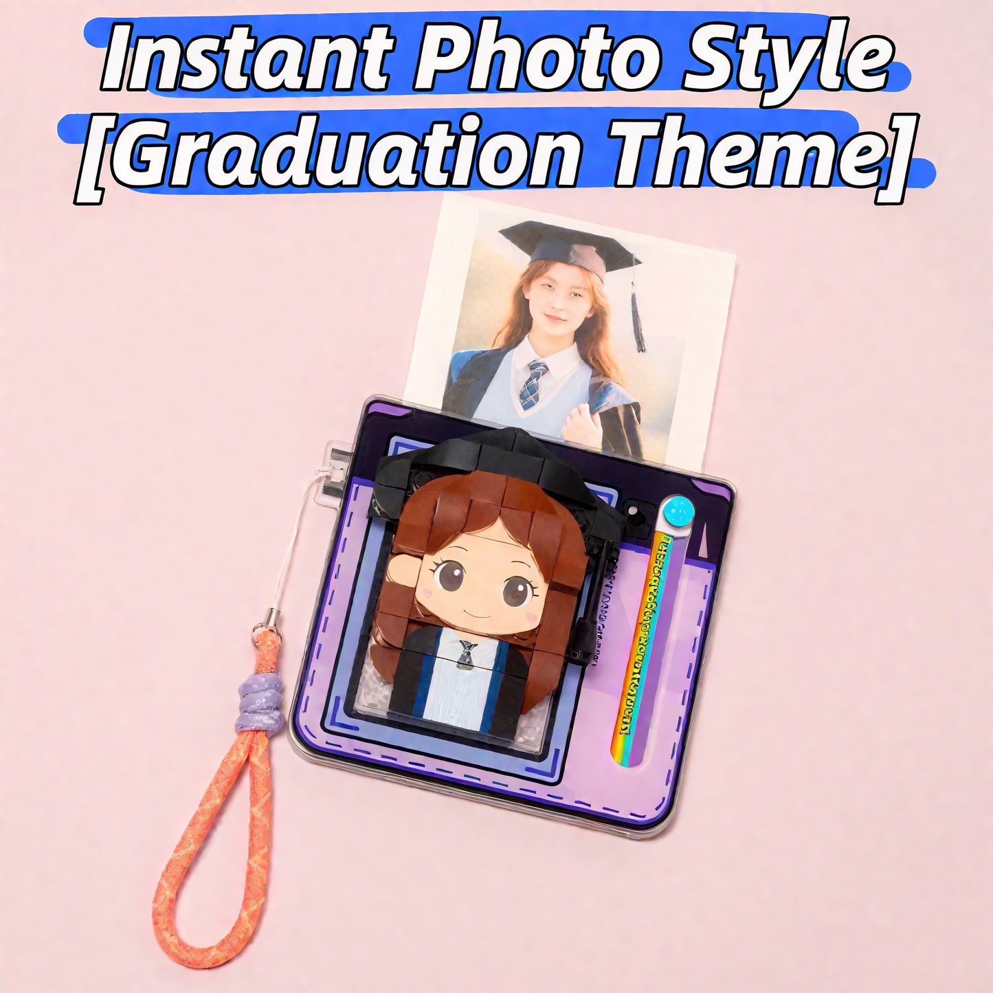 Custom Fridge Magnet-Custom Photo Building Block Figurine - Birthday & Graduation Gift