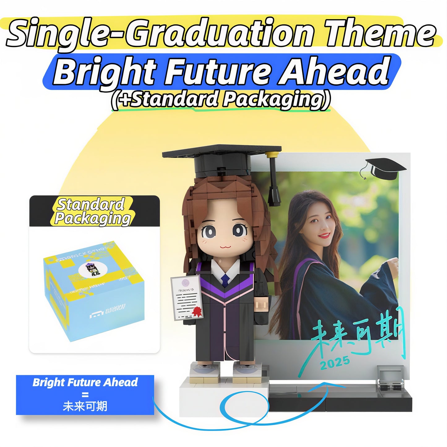 Graduation Gift for Students-Custom Photo Building Block Figurine