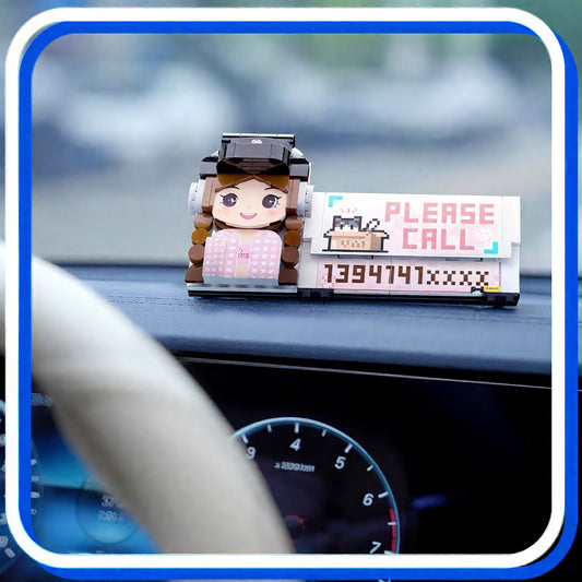 Car Emergency Sign-Custom Photo Building Block Figurine-Car decoration