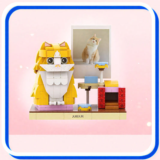 Custom Cat Building Set - Photo Building Block Figurine