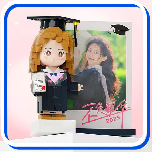 Graduation Gift for Students-Custom Photo Building Block Figurine