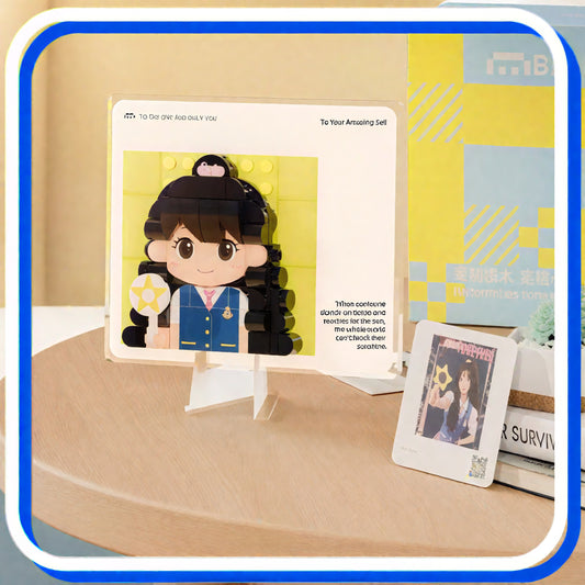 Custom Photo Building Blocks -Personalized Greeting Card